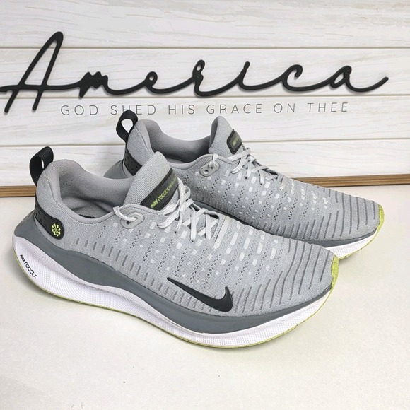 Nike ReactX Infinity Run 4 Men's Size 7 Running Shoes Wolf Gray Lime DR2665-002